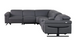 Lucca 6piece L Shaped Sectional in Leather Gray by New Era Innovation