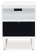 Gardoni - White / Black - Chair Side End Table
