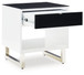 Gardoni - White / Black - Rectangular End Table