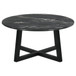 Skylark - Round Coffee Table With Marble-like Top - Letizia And Light Oak