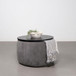 Tesoro - Upholstered Round Lift Top Storage Ottoman - Grey And Black