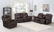 Boulder Reclining Living Room Set in Brown