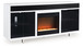 Gardoni - White / Black - 72" TV Stand With Electric Fireplace