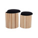 Sagano - Nesting Storage Ottomans (Set of 2) - Black