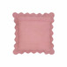 Scalloped - Edge Linen Throw Pillow - Pink / Terracotta