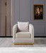 Milena Ivory Velvet Chair by Nova Furniture