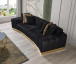 Michelle Curved Sectional in Velvet