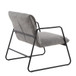 Casper - Arm Chair - Black Steel And Gray Noise Fabric