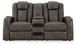 Fyne-dyme - Power Reclining Loveseat With Console/Adj Hdrst