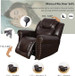 3 Piece Manual Leather Recliner Sofa Set