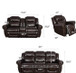 3 Piece Manual Leather Recliner Sofa Set