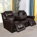 3 Piece Manual Leather Recliner Sofa Set