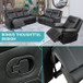 3 Piece Black Luxury Recliner Sofa Living Room Set