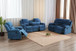 3 Piece Blue Living Room Furniture Set