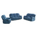 3 Piece Blue Living Room Furniture Set