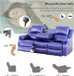 3 Piece Blue Living Room Furniture Sofa Set