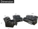 3 Piece Luxury Leather Reclining Living Room Set