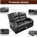 3 Piece Luxury Leather Reclining Living Room Set