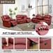 3 Piece Red Living Room Furniture Set