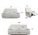 3 Piece Furniture Living Room Reclining Sofa Set