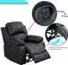 3 Piece Leather Reclining Sofa and Loveseat Chair Set