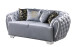 Mila Living Room Set in Velvet