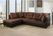 L-Shaped Sectional Couch in Brown F107 by G Furniture