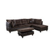 L-Shaped Sectional Couch in Brown