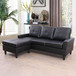 Convertible Sectional Sofa Couch in Black F073N by G Furniture