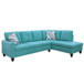 L Shape Couch with Soft Seat in Green