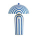 Maiori - Striped Papier Mache Table Lamp