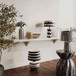 Positano - Striped Papier Mache Table Lamp