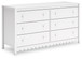 Hallityn - White - Six Drawer Dresser