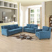 3 Piece Living Room Sofa Couch Set in Blue F2503 by G Furniture