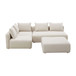 Hangover - 4-Piece Linen Modular Chaise Sectional - Cream