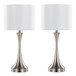 Lenuxe - 25" Metal Table Lamp With USB (Set of 2) - White