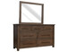 Novus Lodge - Mirror - Walnut Brown