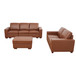 Top Leather Living Room Sofa Set in Brown
