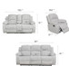 Gray Recliner Sofa Set in Microfiber