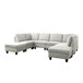 U Shaped 8-Piece Sectional in Gray