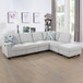 L Shaped 6-Piece Sectional in White