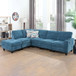 L Shaped 6-Piece Sectional in Blue FN44472 by G Furniture