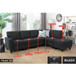 L Shaped 6-Piece Sectional in Black