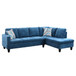 L Shaped 3-Piece Sectional in Blue