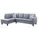 L Shaped Linen Sectional in Gray F09810 by G Furniture