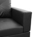 L Shaped Faux Leather 3-Piece Sectional in Black