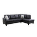 L Shaped Black Sectional in Faux Leather