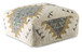 Lyssa - Jacquard Fabric Printed Pouf - Beige