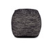 Omari - Square Handwoven Woolen Pouf - Black