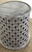 Samir - Round Tribal Carved Wood End Table - White